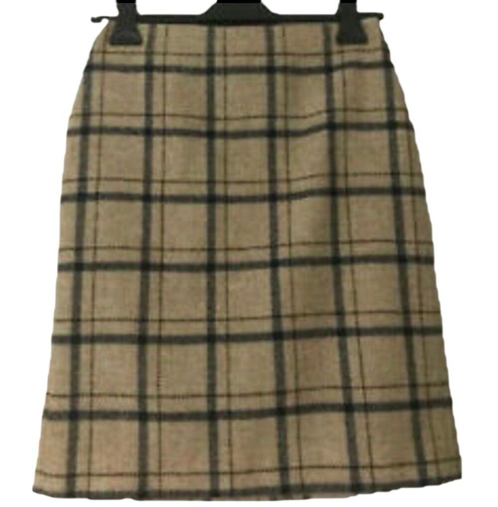 Hobbs London Classic Plaid Wool Skirt
